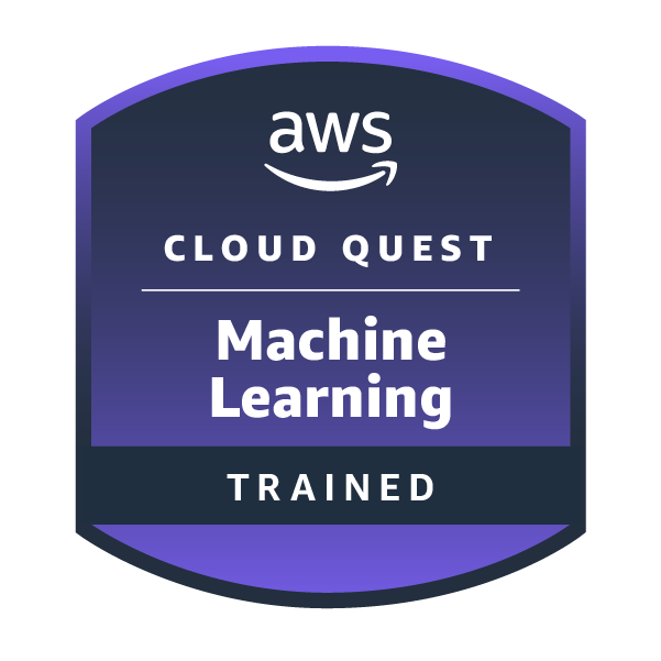 AWS Cloud Quest: Machine Learning — Trained badge